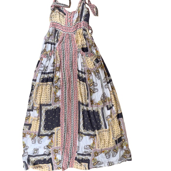 Matilda Jane Patchwork Maxi Dress Small Boho Paisley Floral Tiered S‎ - Picture 1 of 9